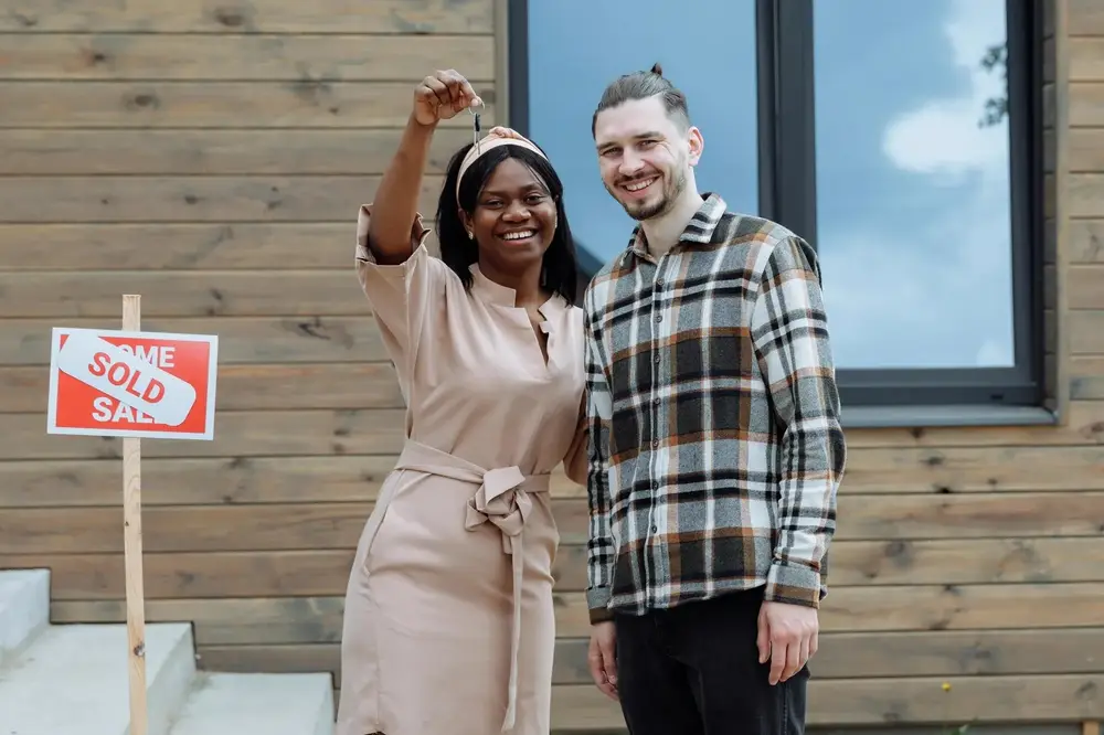 New homeowners in an Ashburn living room