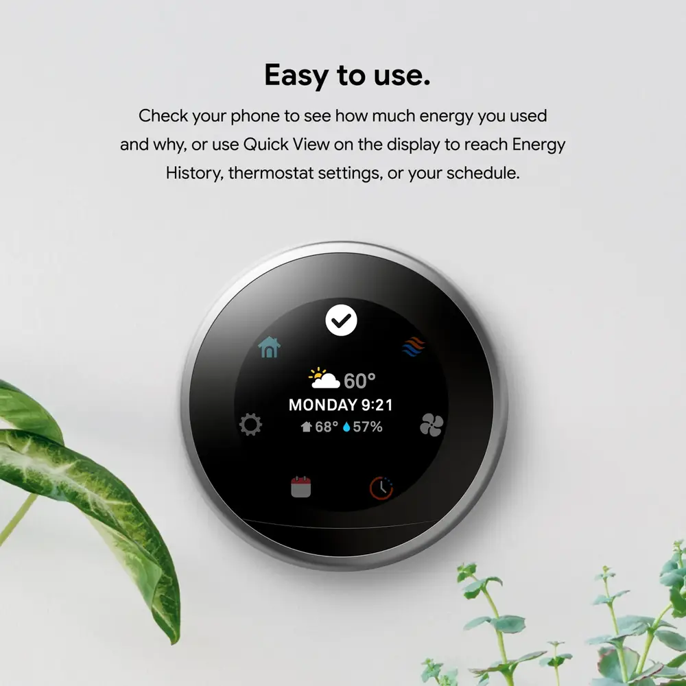 Google Nest thermostat product shot